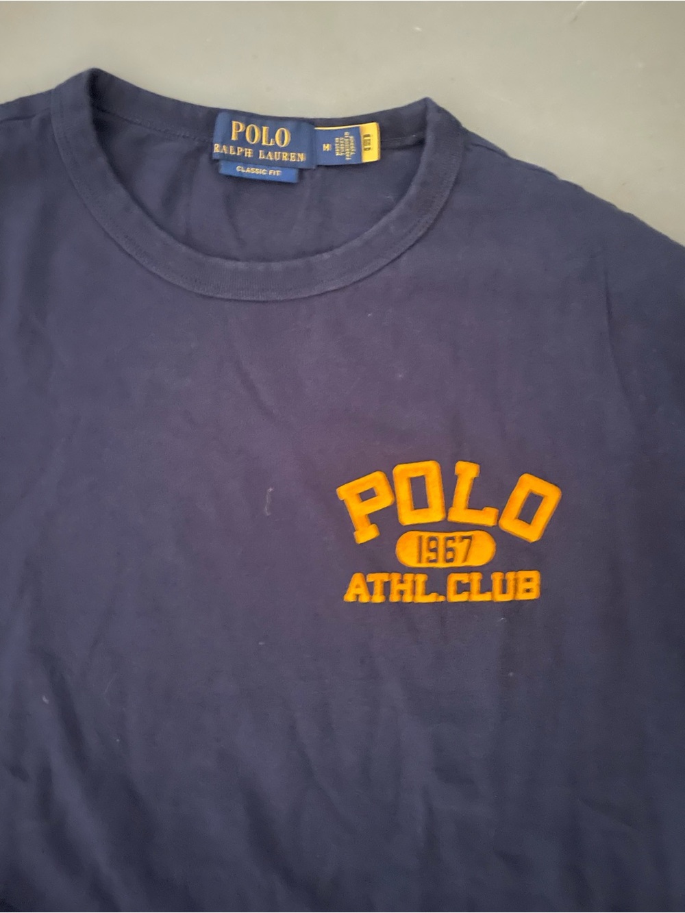 Polo by Ralph Lauren Navy Tee with Gold Logo